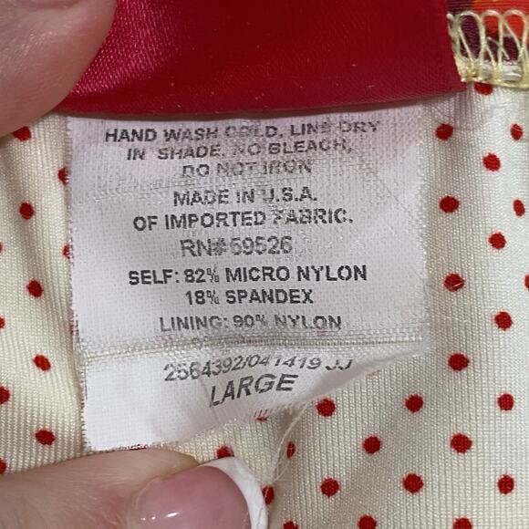 Vintage Betsey Johnson Yellow Gypsy Rose Lace Swim Bikini Bottom Y2K Coquette - Picture 5 of 8